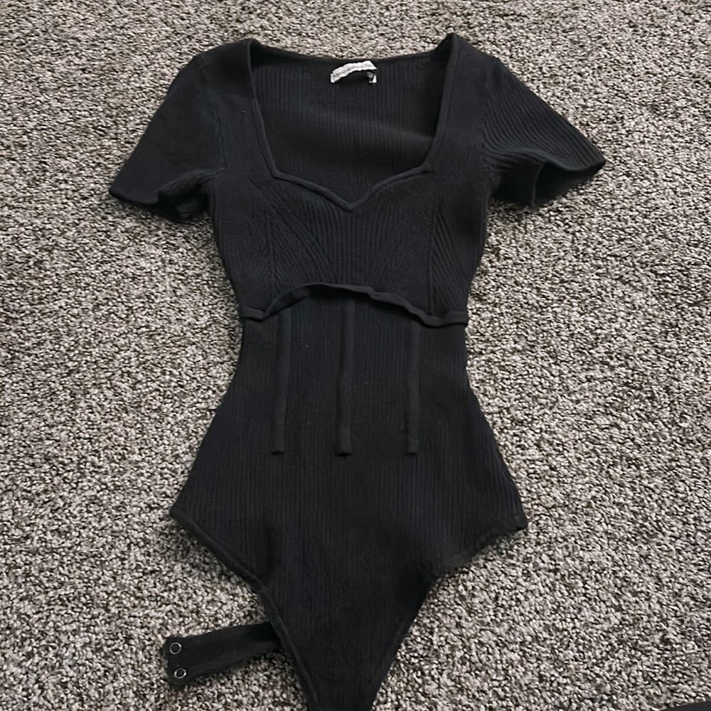 Abercrombie & Fitch XXS Black Short Sleeve Bodysuit